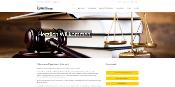 anwalt webdesign referenz